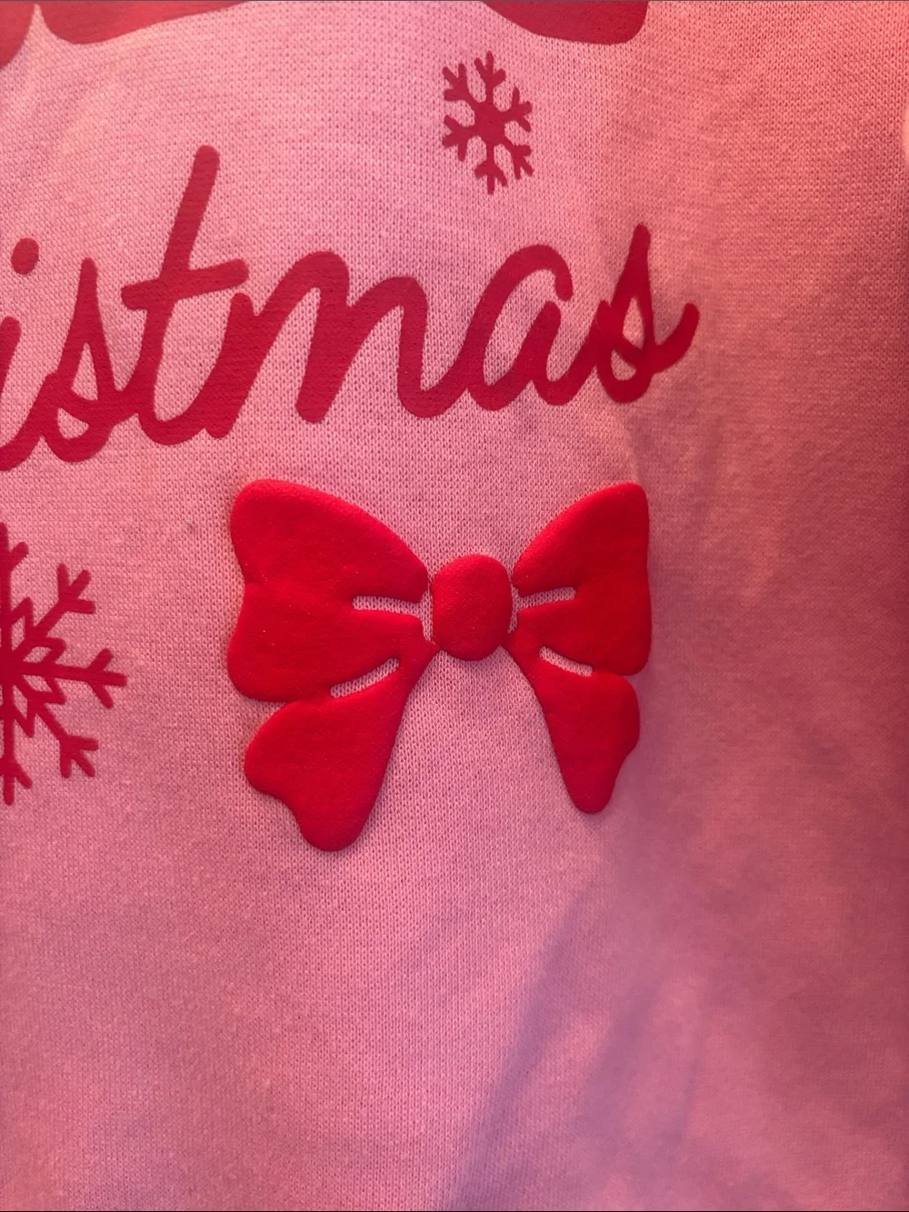 Dolly Parton |Pink 'Holly Dolly' Holiday Sweatshirt with Red & Green Accents XXL